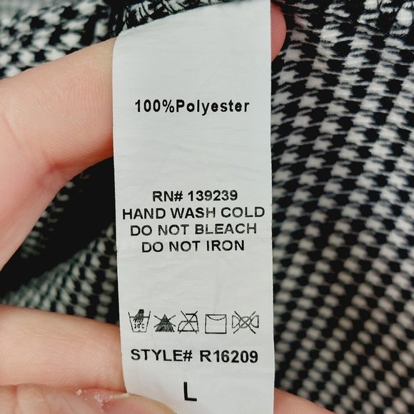 Do+Be Houndstooth Knot Front Faux wrap Mini Dress P117 - Picture 7 of 8